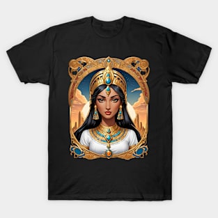 Cleopatra Queen of Egypt retro vintage floral design T-Shirt